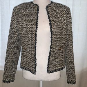 Express tweed black & gold blazer